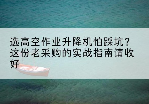 东兴高空作业升降机厂家推荐-选高空作业升降机怕踩坑？这份老采购的实战指南请收好